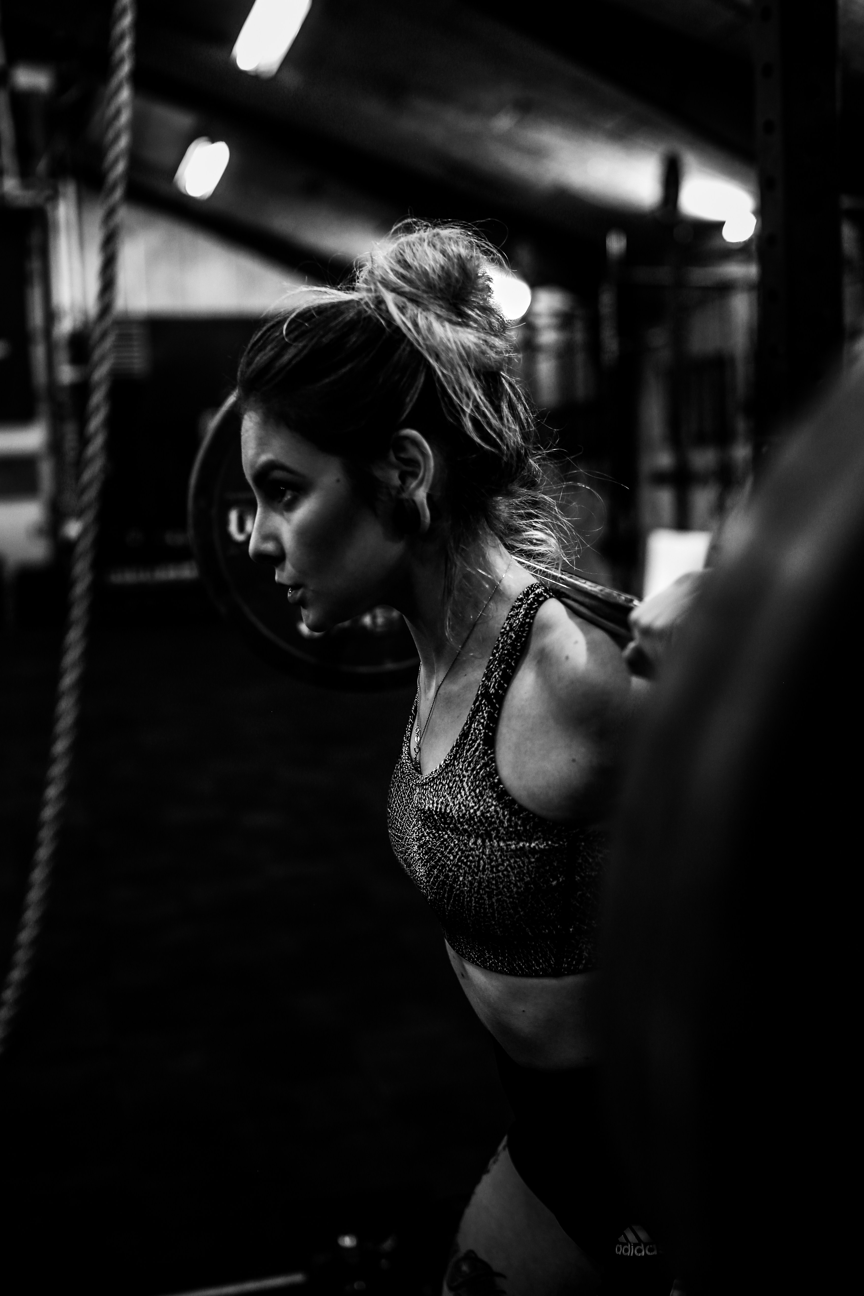 Athlete in focused mental preparation